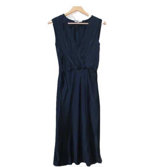 Amanda Uprichard Navy Silt Slip Dress - Picture 1 of 2